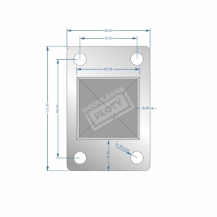 Fence post J60 Standard 1000mm