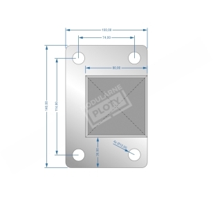 Fence post J80 Standard 1000mm